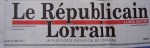 couverture article 16 mai 2011 Le republicain&nbsp;lorrain