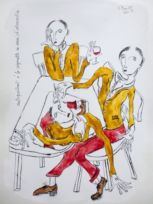 Autoportrait À La Cigarette En Cours D'observation