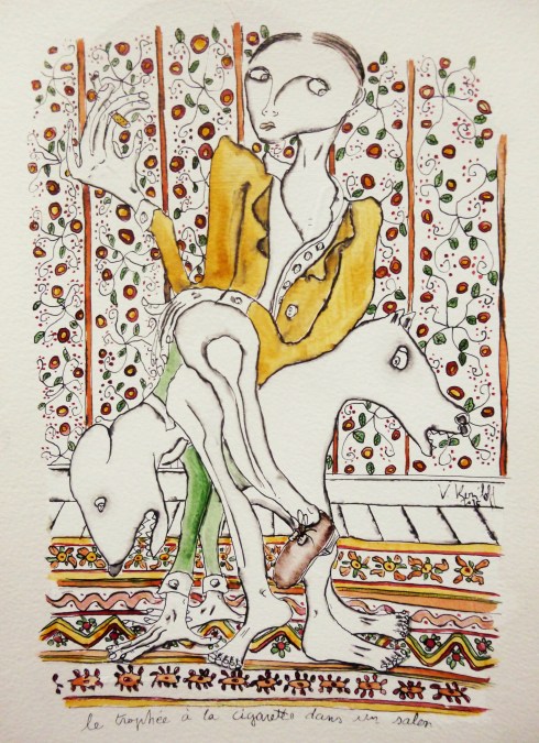 Le Trophée À La Cigarette Dans Un Salon