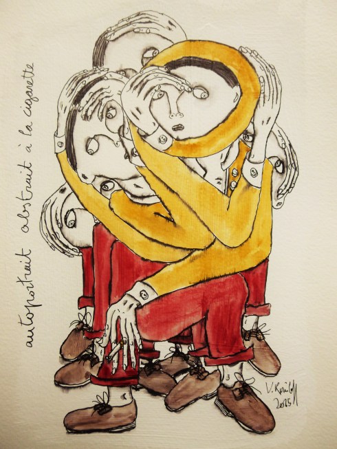 Autoportrait Abstrait À La Cigarette